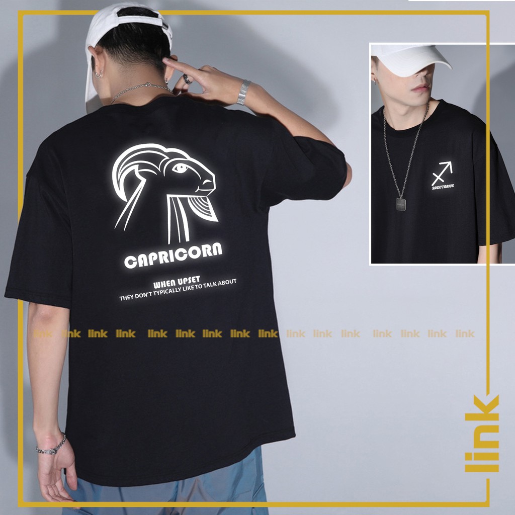 Áo phản quang bạc Cung Ma Kết - Cung Hoàng Đạo  tay lỡ unisex