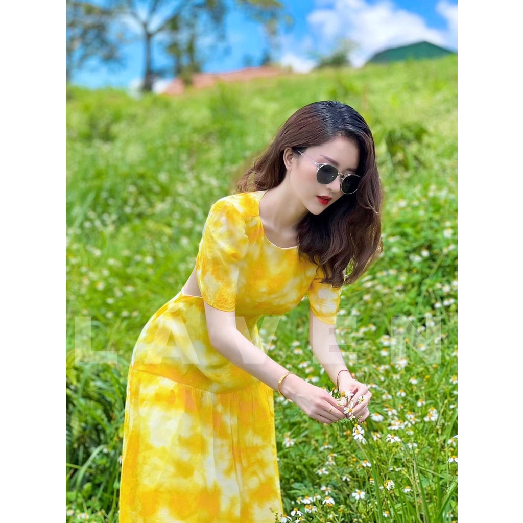 Váy dài kate loang