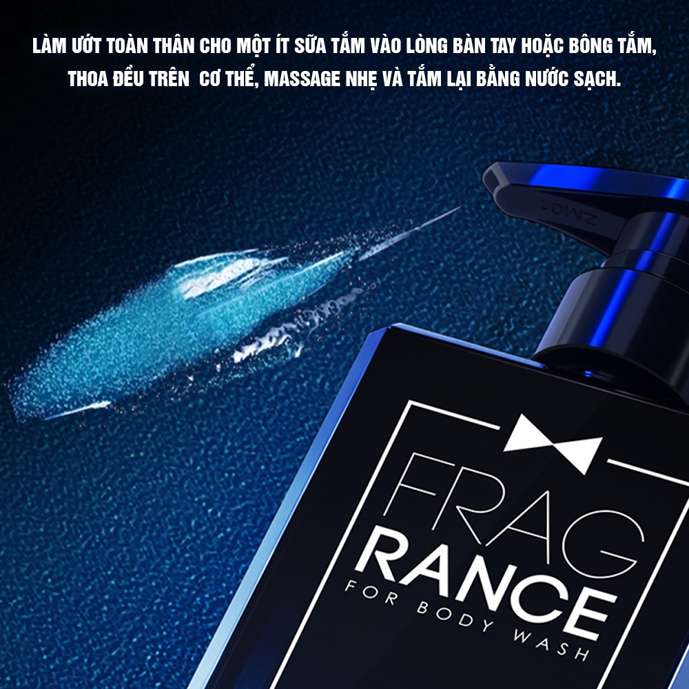 Sữa Tắm Nam Thơm Lâu BLUEMAN, Hương Nước Hoa Đầy Nam Tính Lưu Hương Đến 8H - 500ml