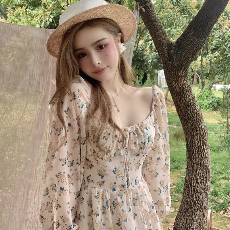 Đầm Voan Hoa Cổ Vuông Thời Trang Hè 2021 Cho Nữ 10 Ngày | BigBuy360 - bigbuy360.vn
