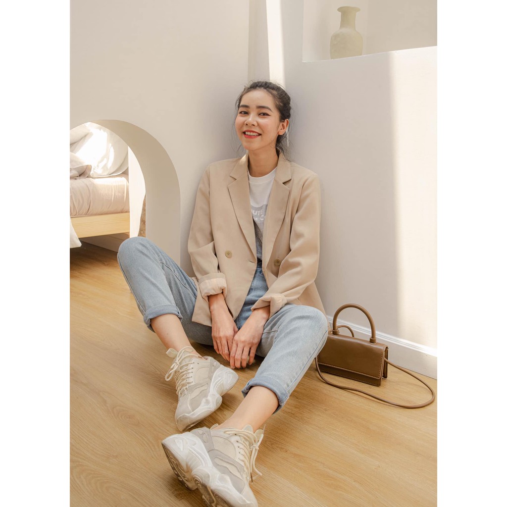Áo khoác blazer trơn basic LEN clothing 4 màu 8137
