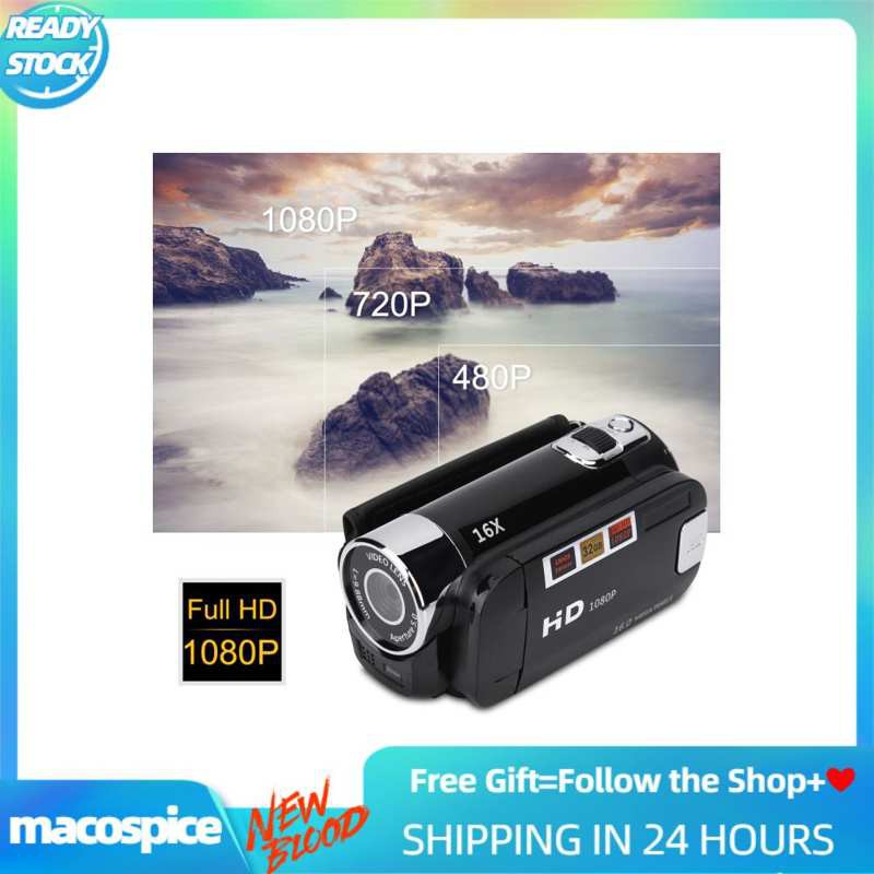 Macospice HD 1080P Digital Video Camera 16X ZOOM WiFi Camcorder DV Support 32G Memory Card
