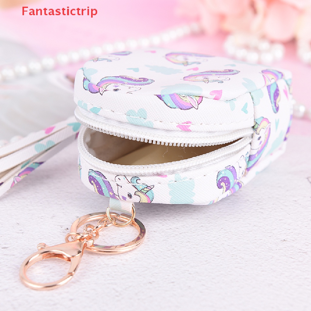 Túi Da pu mini Hình Ba Lô Kỳ Lân Đựng Tiền Xu / Móc Khóa Tiện Lợi Mới