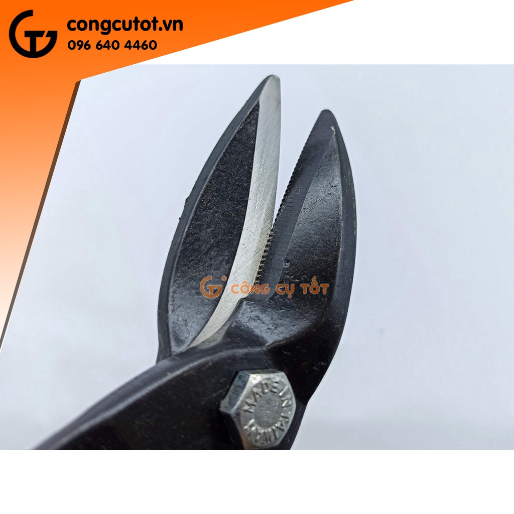 Kéo cắt tôn 250mm Wakio cắt thép tấp 1.2mm, dây thép 3mm