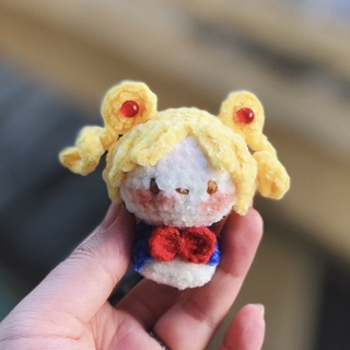 Móc chìa khoá thuỷ thủ mặt trăng đan móc bằng len dễ thương