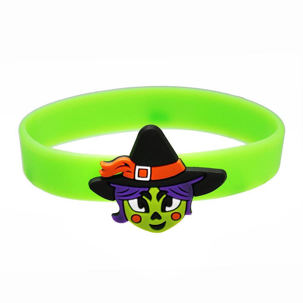 Vòng Đeo Tay Silicone Hình Trái Bí Ngô Đầu Lâu Trang Trí Tiệc Halloween Cho Bé