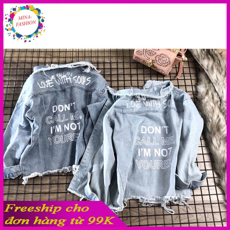 [HCM]*Free Ship 99k* -- Sale Hot Áo Khoác Jean Hàn Quốc Màu Xanh Cho Nữ AKJN13<----- Mina-Fashion