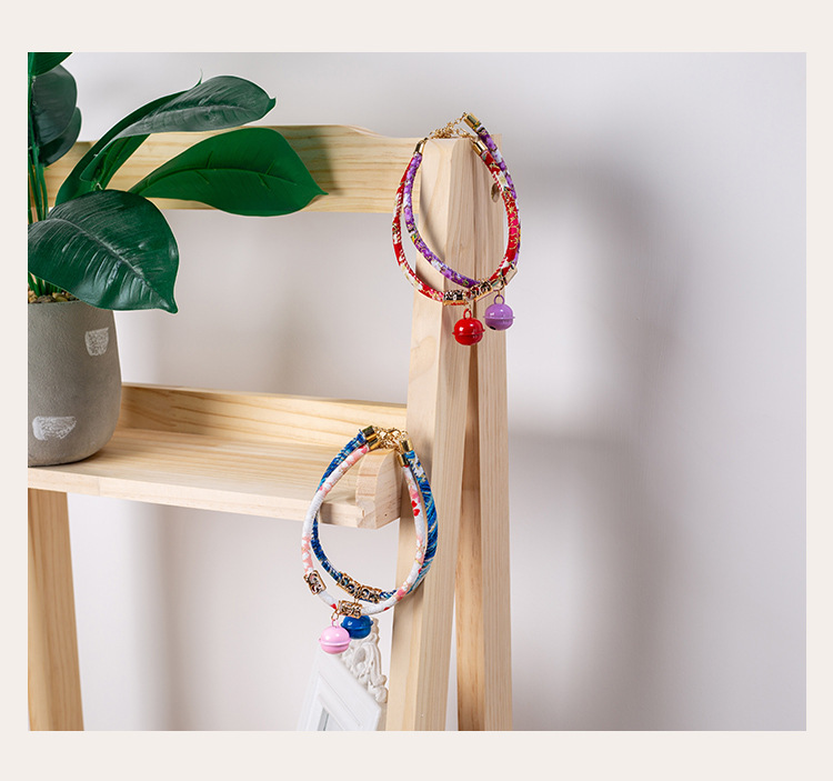 Vòng Đeo Cổ Có Chuông Kim Loại Phong Cách Nhật Bản Cổ Điển Cho Thú Cưng