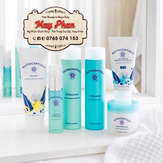 Bộ 4 món Nuskin Nutricentials dưỡng trắng mịn sáng da se lỗ chân lông cho da dầu & da khô