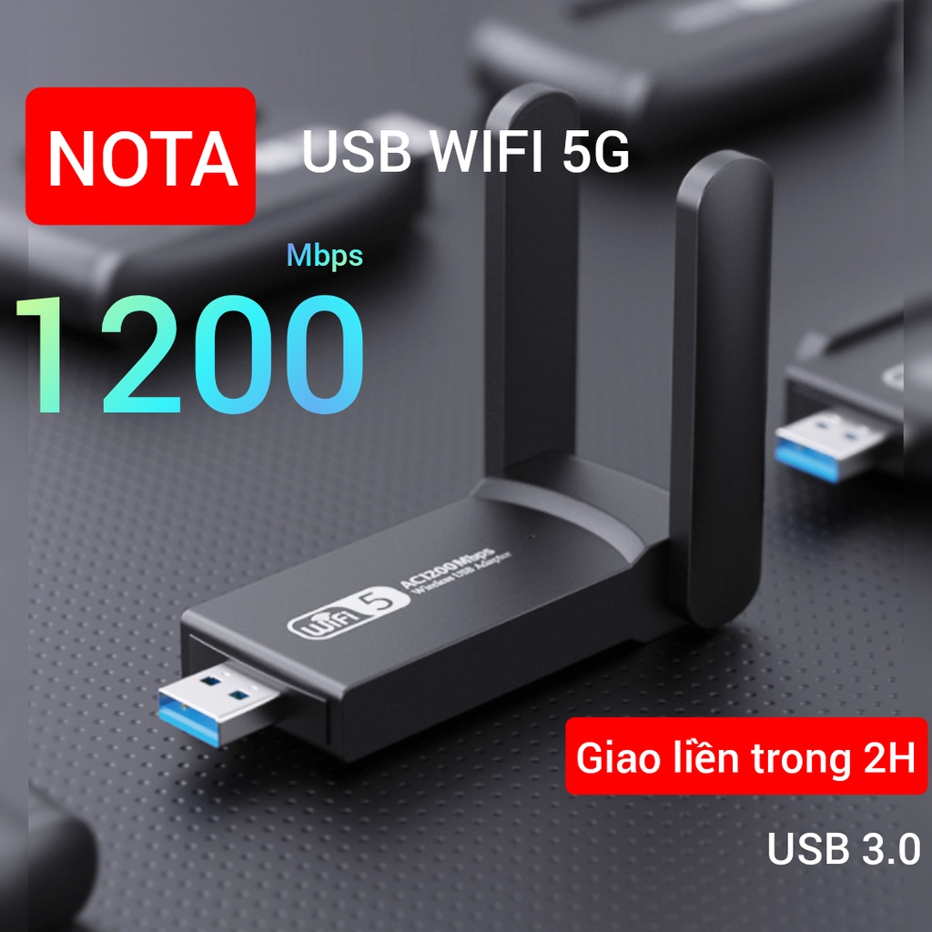Card WIFI 5G cho Laptop nâng cấp 5Ghz bằng USB WiFi nano AC cho Linux Win Hackintosh MatOS Windows 600Mbps