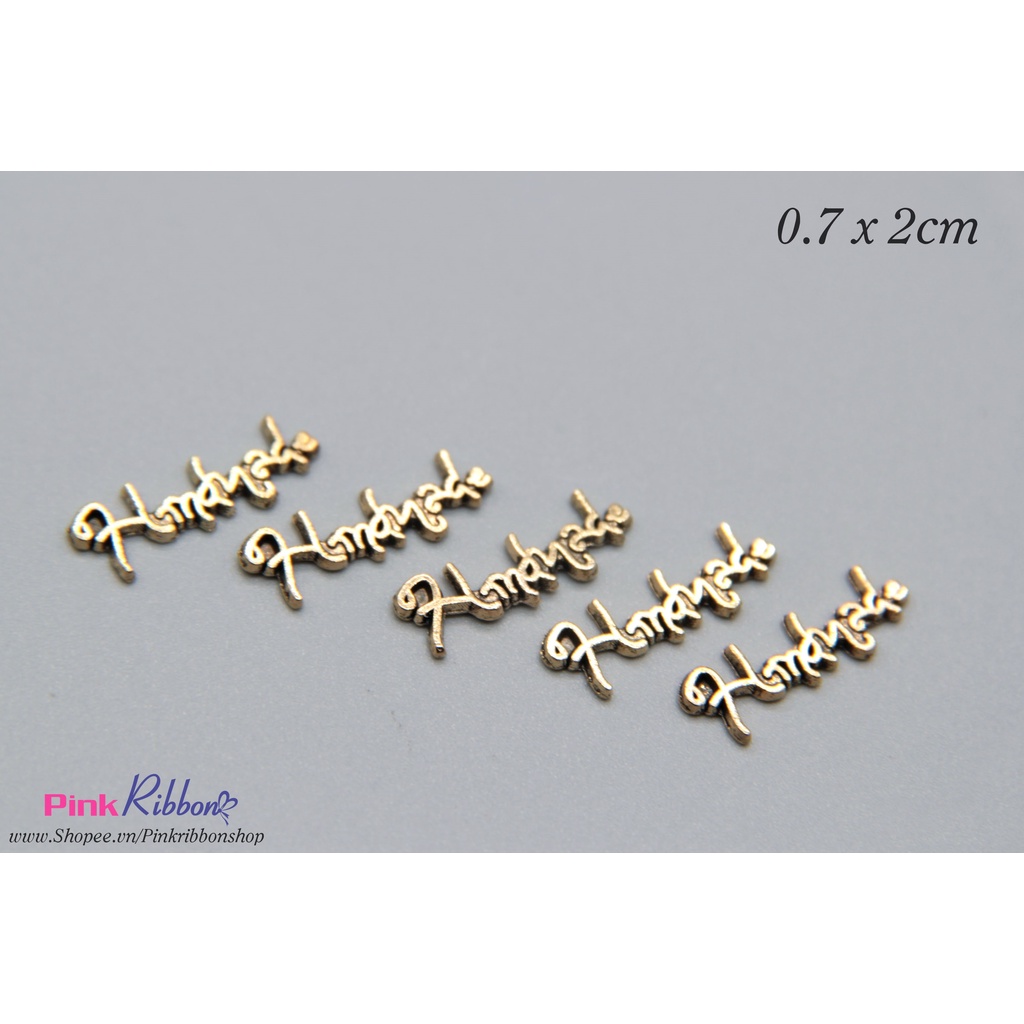 SET 5 CÁI - Charm chữ Handmade mạ xi vàng