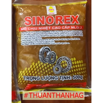 Mỡ bò chịu nhiệt kháng nước cao cấp Sinorex màu vàng