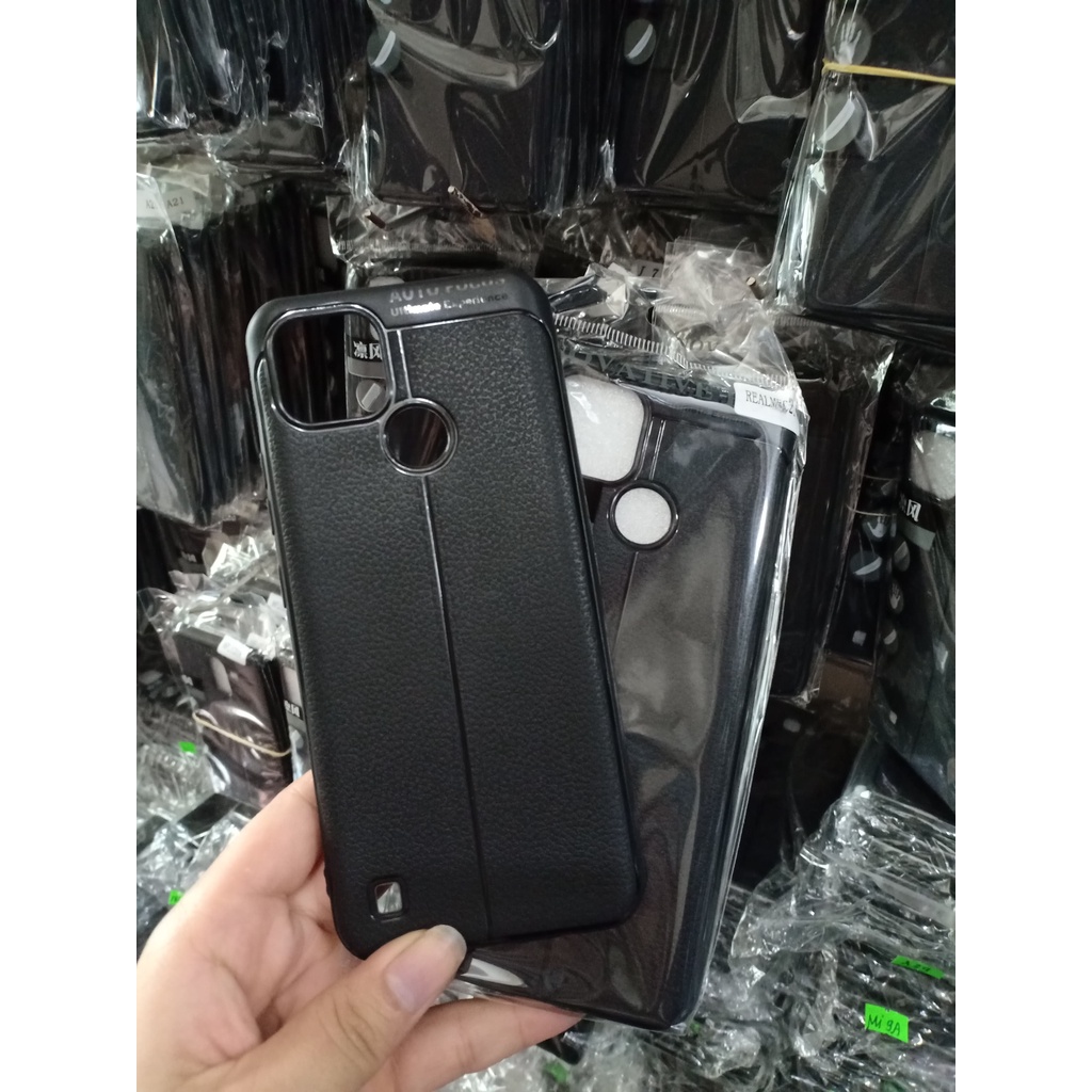 Ốp lưng dẻo Vân giả da cho Oppo Realme C20, hiệu Auto Focus
