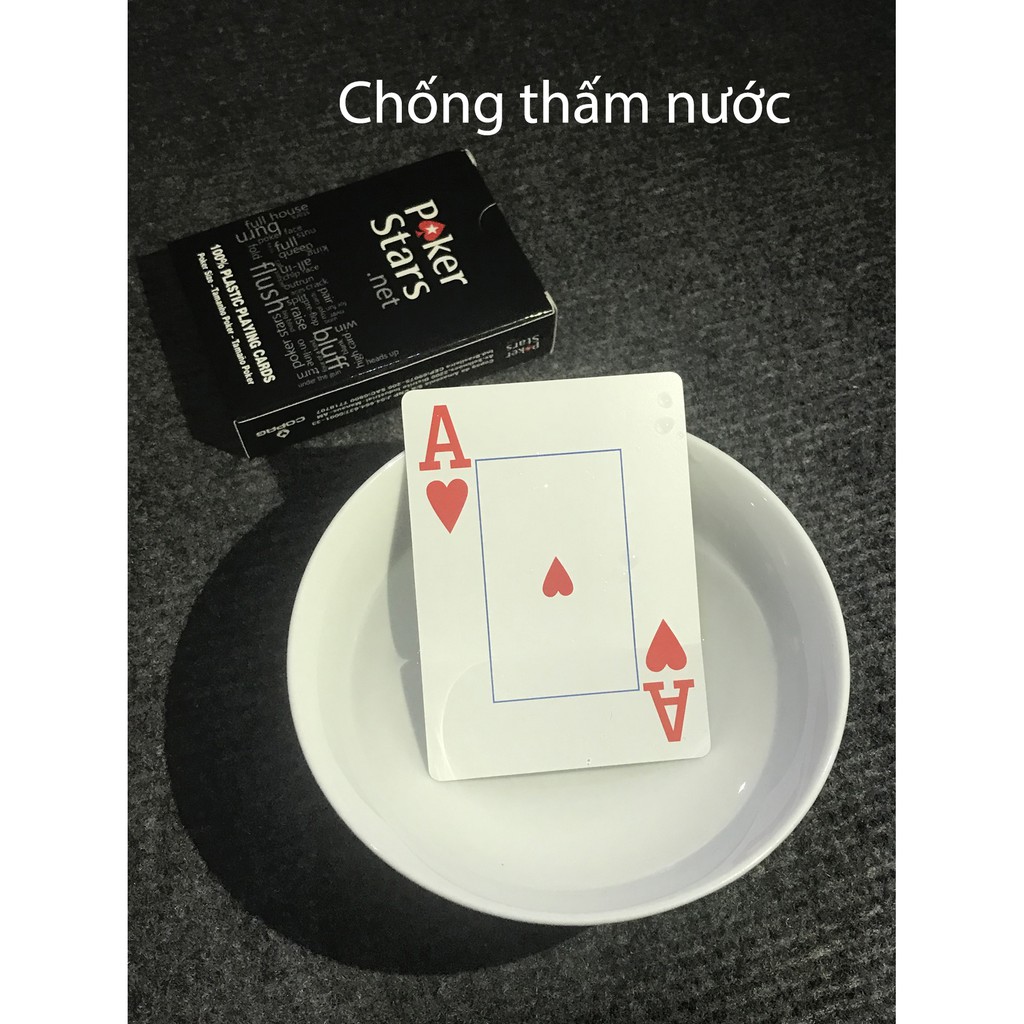 Bài nhựa Poker in hình Poker Star PVC cỡ chữ lớn, không gẫy gấp, chống nước và đàn hồi tốt B-04 ( full ảnh thật )