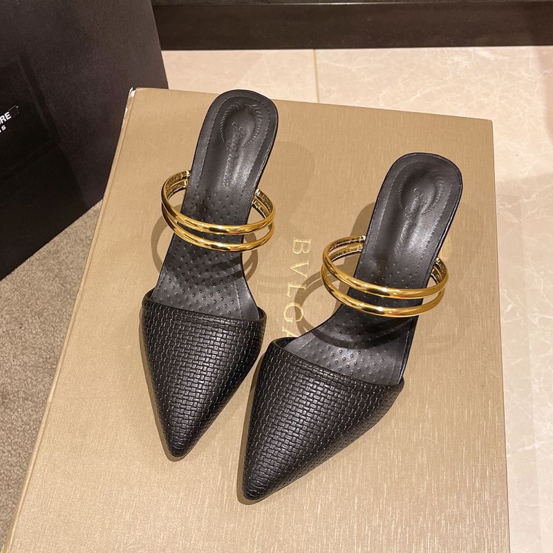 Sandal Cao Gót Mũi Nhọn Thiết Kế Mới Thời Trang Mùa Hè Theo Phong Cách Hàn Quốc