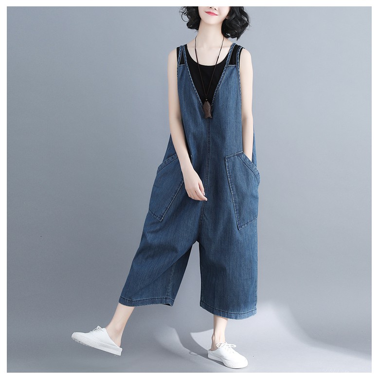 [ORDER] Yếm denim bigsize dáng trẻ trung (fit đến 90kg) | BigBuy360 - bigbuy360.vn