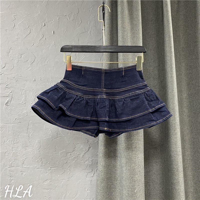 Chân váy jean bèo tầng