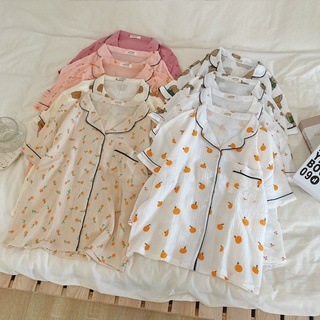 Bộ đồ ngủ pijama nữ ngắn tay chất xô đũi in hình dễ thương - The Sweater Weather