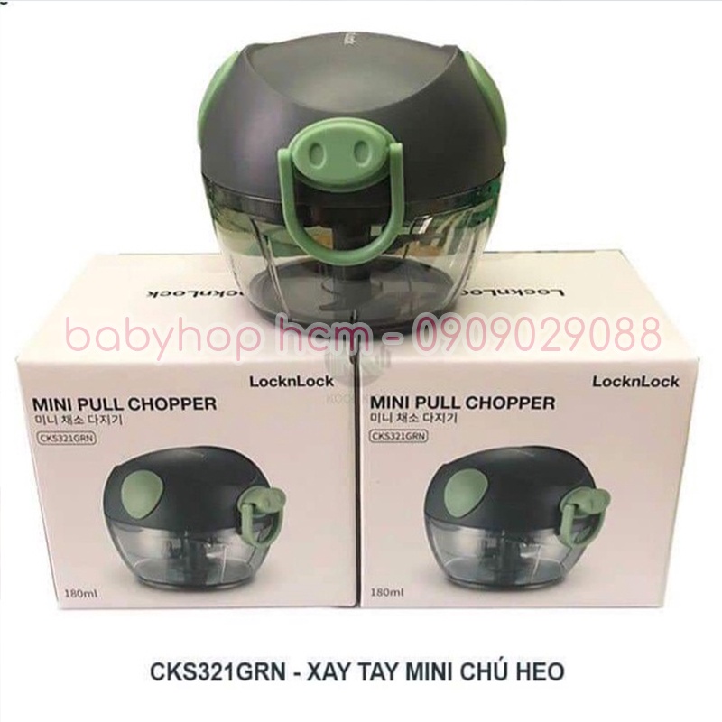 Dụng cụ xay tỏi ớt Locknlock lưỡi dao sắc bén CKS321GRN, CKS312GRN, CKS313GRN, CKS314GRN - TRUCANHSG