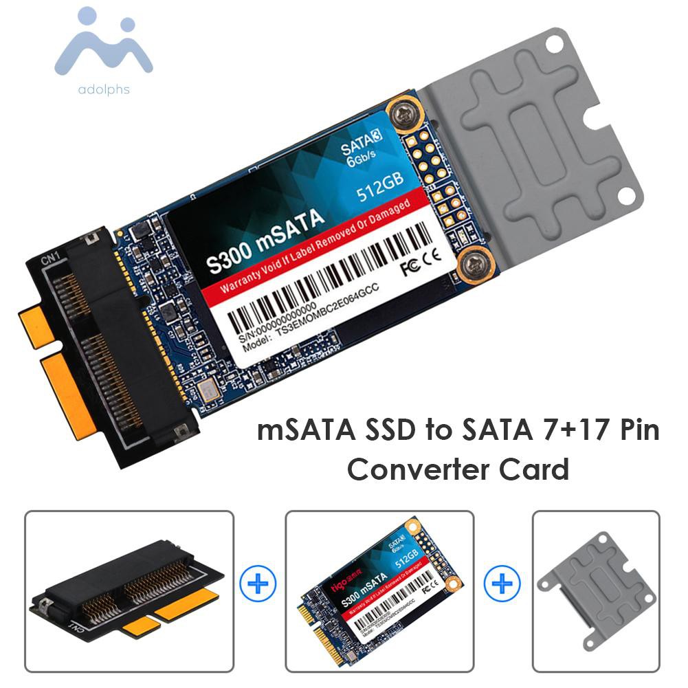 Thẻ Chuyển Đổi Adolphs Msata Ssd Sang Sata 7 + 17 Pin Cho Macbook Pro Retina 2012 / Imac