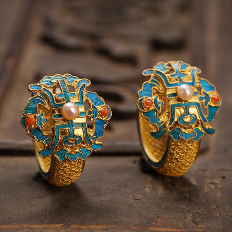 ⭐Khuyên Tai Bạc 925 Chính Hãng Phong Cách Trung Hoa Cổ Điển Sang Trọng Thời Trang Cho Nam