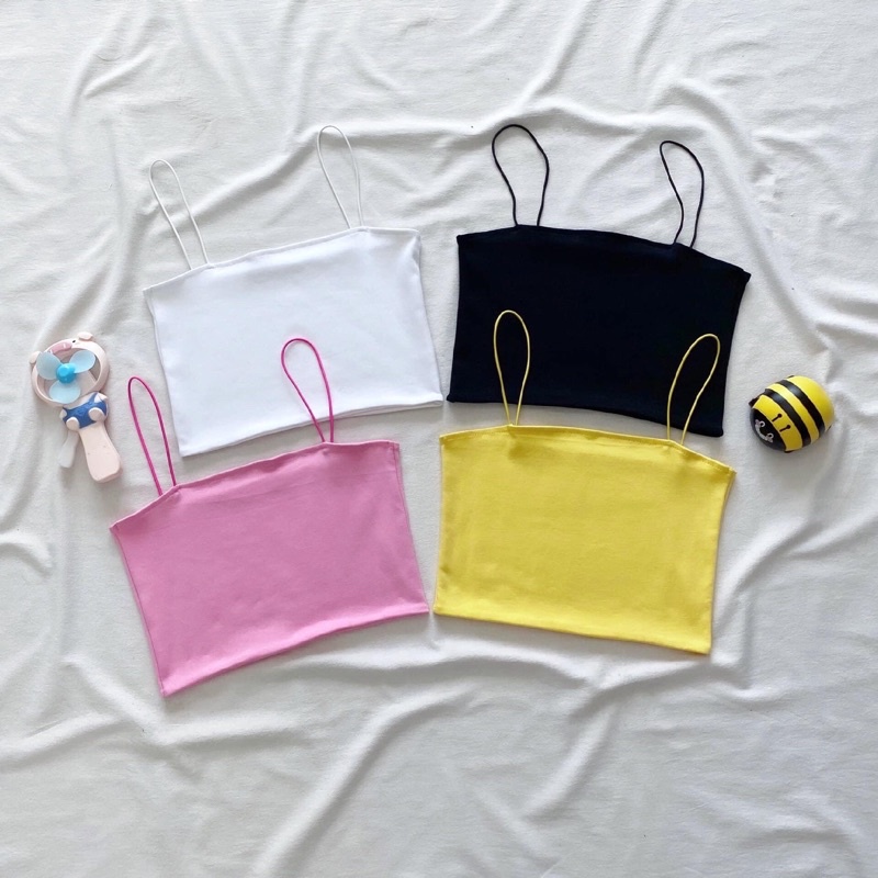 Áo Croptop Hai Dây Nhuyễn Ảnh Thật