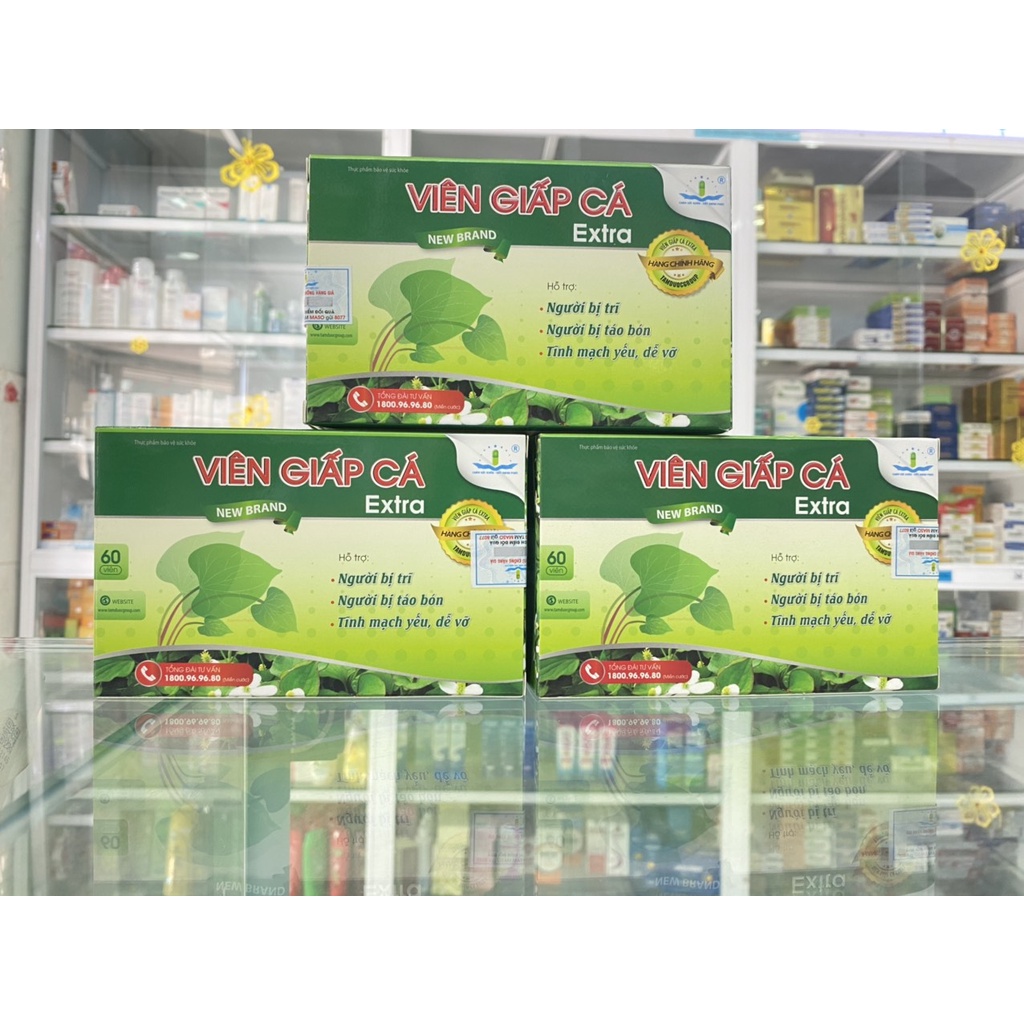 - VIÊN GIẤP CÁ EXTRA H60V - Hỗ trợ cho người bị trĩ, táo bón, tĩnh mạch yếu dễ vỡ