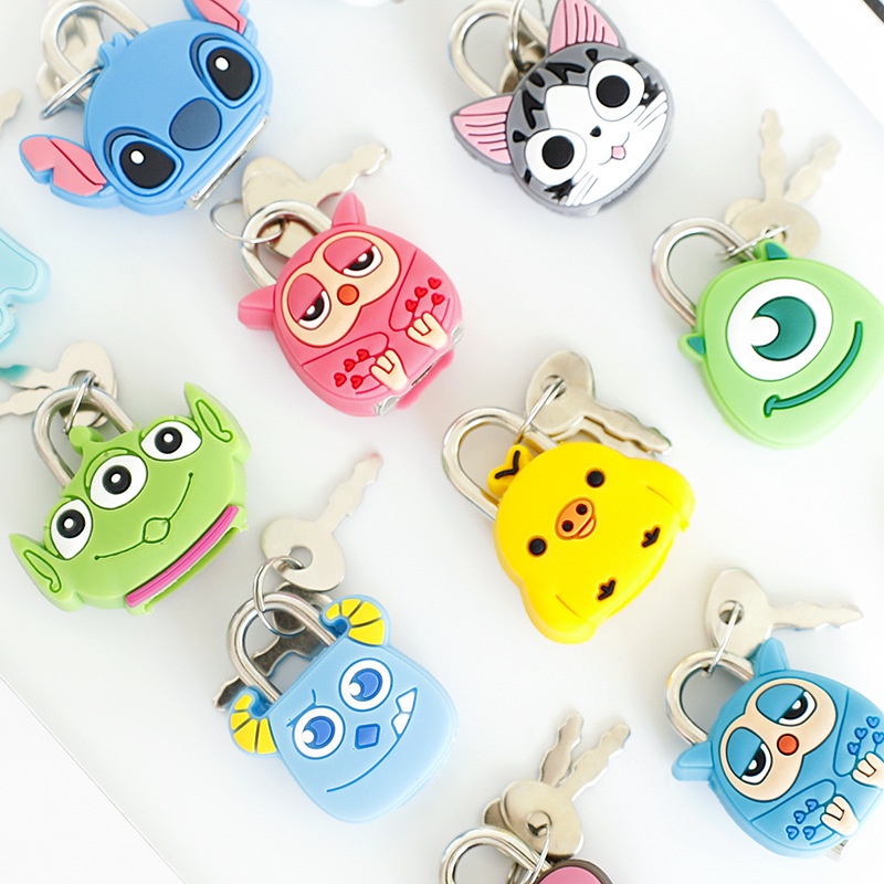 Ổ khóa mini hình thú cute dùng cho vali cặp sách