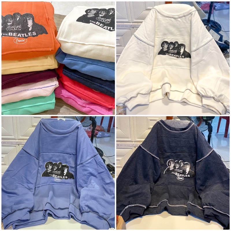 Áo Sweater nữ Tay Dài Dáng Rộng In hình người Phong Cách Hàn Quốc Dễ unisex (ảnh thật của shop)