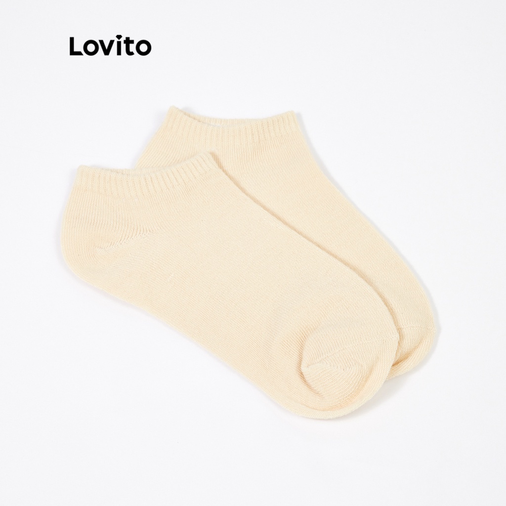 Lovito Tất trơn cơ bản Nhiều màu sẵn Vớ LL4029