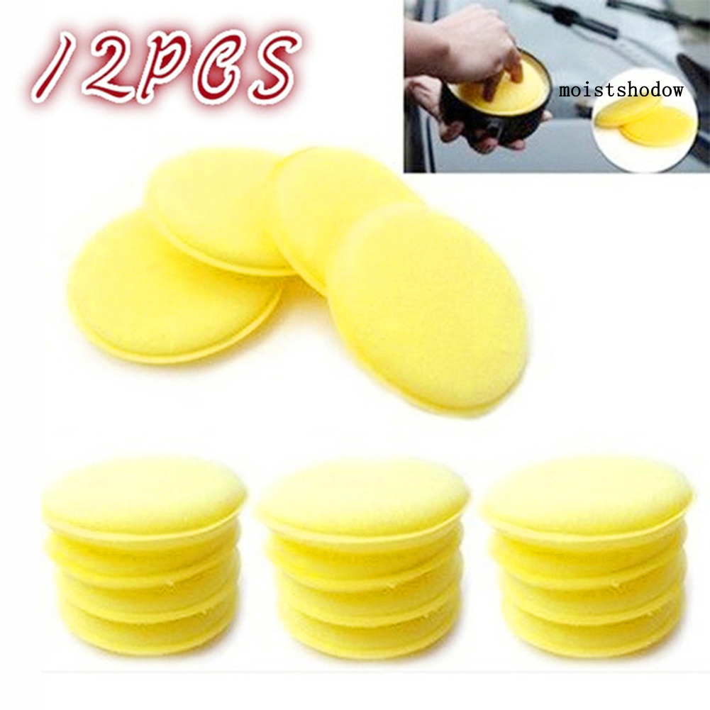 Bộ 12 đệm mút xốp vệ sinh đánh bóng xe hơi tiện dụng