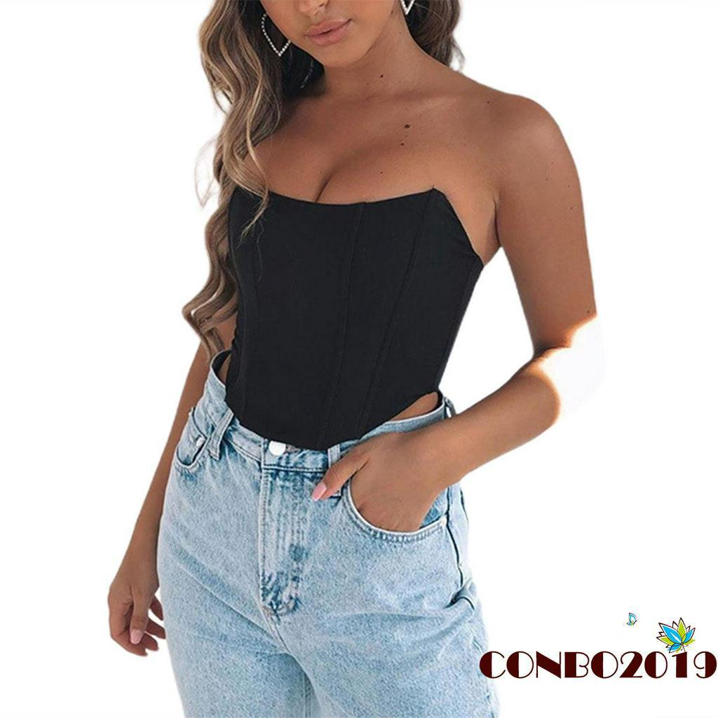 Áo Lửng Hai Dây Màu Trơn Gợi Cảm Cho Nữ