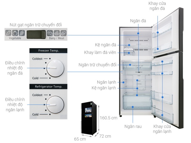 Tủ lạnh Hitachi Inverter 339 lít R-FG450PGV8 GBK (CÓ MÀU NÂU) Mẫu 2019(Miễn phí giao tại HCM-ngoài tỉnh liên hệ shop)