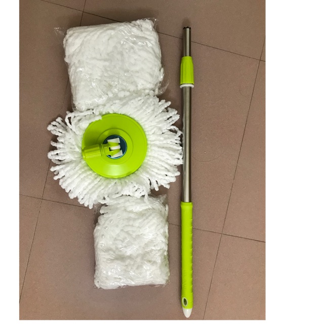 Combo bộ 3 bông chổi 1 bàn chổi và 1 cán chổi