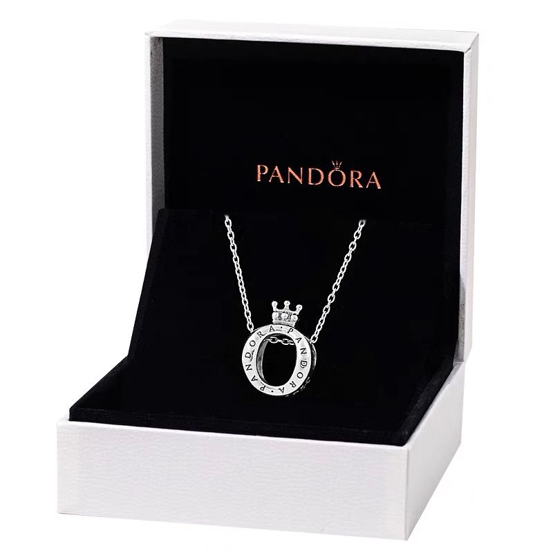 Vòng cổ Pandora Mạ Bạc 925 Mặt Hình Vương Miện Thời Trang Cho Nữ