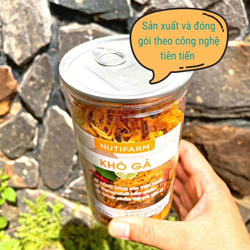 Khô gà lá chanh xé cay 220gr NutiFarm đồ ăn vặt đà lạt vừa ngon vừa rẻ