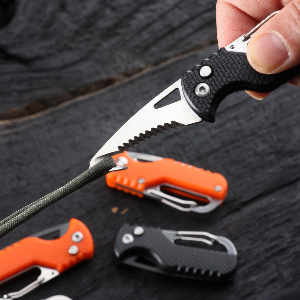 Dao Gấp Chuyên Cắt Dây, Băng Keo, Khui Hàng -Treo Móc Khóa - Ốp Nhựa nylon Cao Cấp