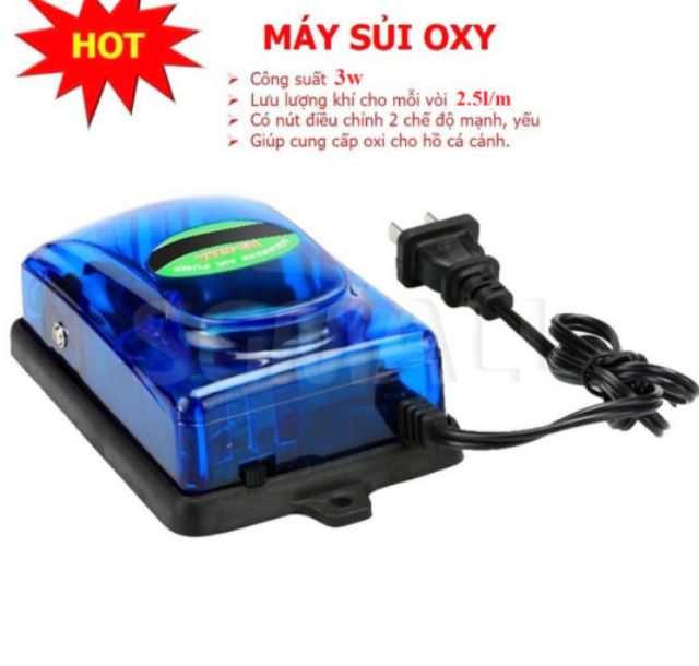 Máy tạo oxy hồ cá + tặng kèm dây và đầu sục