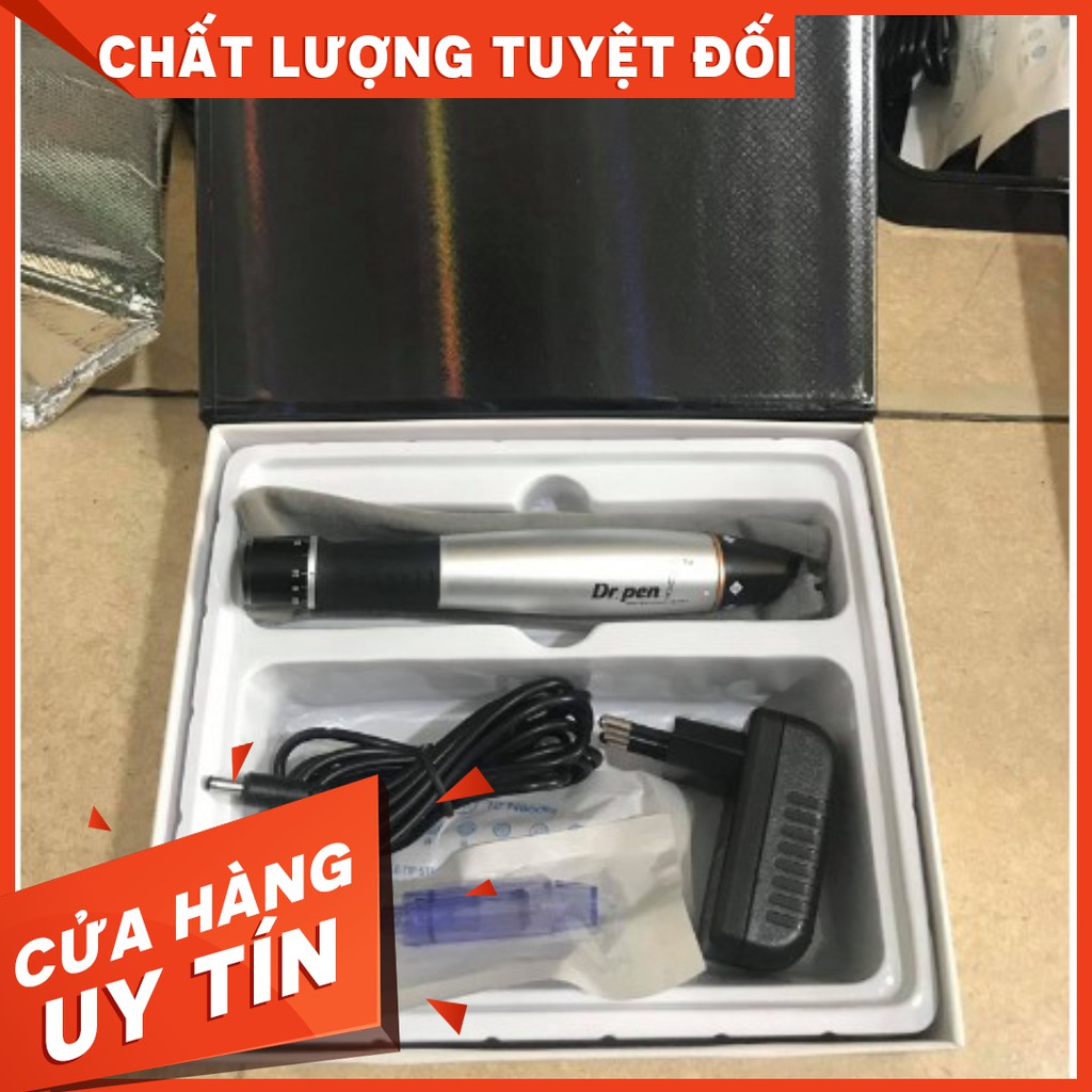 GIẢM GIÁ Máy phi kim Dr.pen A1-C màu đen bạc - Máy lăn kim Drpen chuyên dùng cho spa, thẩm mỹ viện