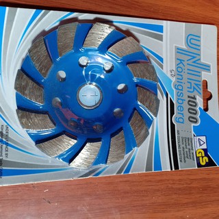 Đá mài bê tông xanh phi 100. Bắt mài bê tông lắp máy mài cầm tay