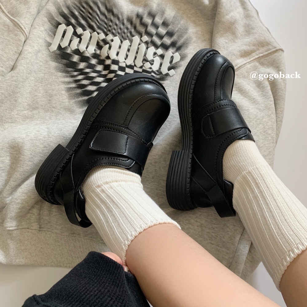 Giày Da Đế Dày Thời Trang Xuân Thu Anh Quốc Cổ Điển Dành Cho Nữ