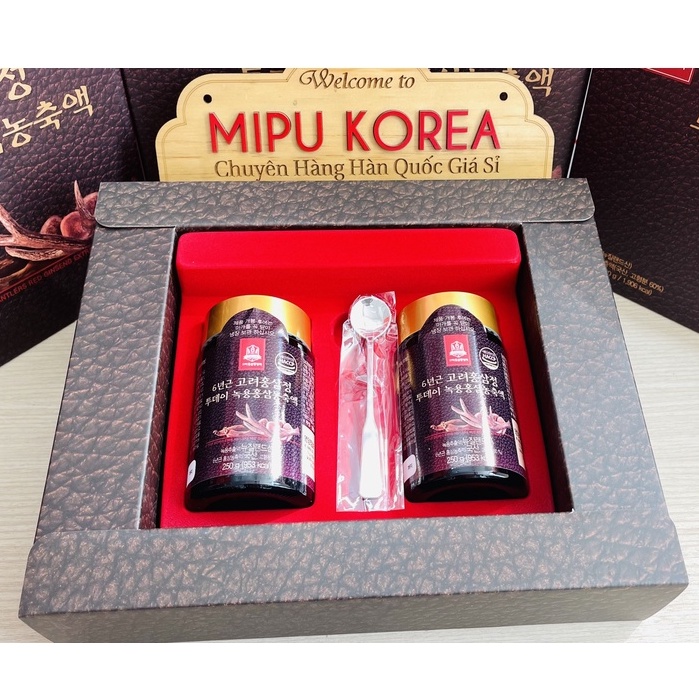 (Date 6/2025) Cao Hồng Sâm Nhung Hươu Goryo Hàn Quốc Hộp 2 lọ x 250g