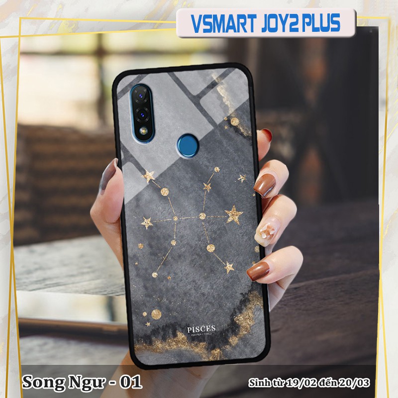 Ốp lưng kính 3D Vsmart Joy 2+- cung hoàng đạo