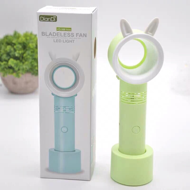 Quạt mini Cầm Tay Không Cánh Có Đèn Led