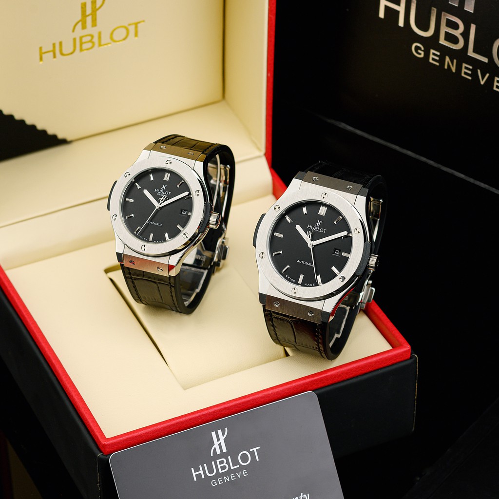 [Máy cơ] Đồng hồ nam Hublot máy cơ automatic - 38mm chống xước, nước hàng fullbox hãng -   shop106