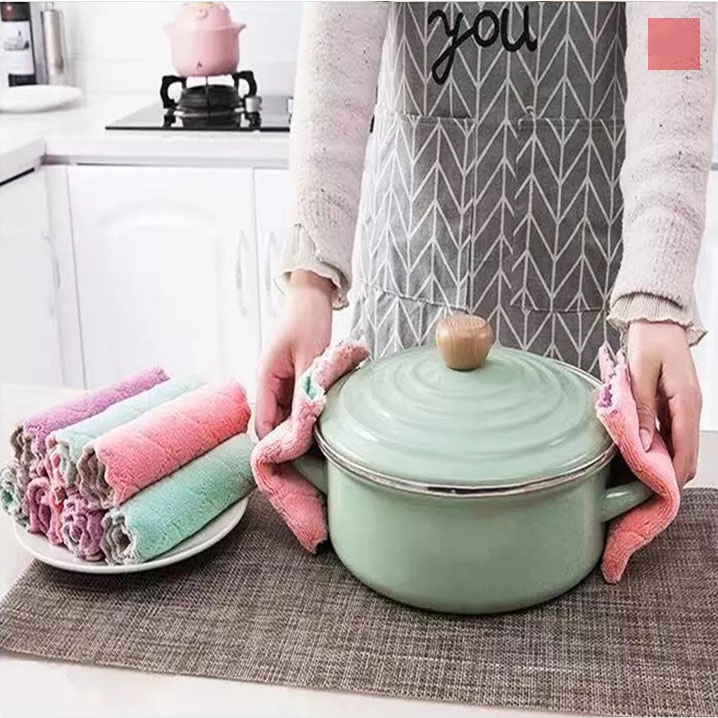 SET 10 Khăn Lau Chùi Đa Năng , Lau Nhà Bếp, Bát Đĩa, Bàn Ghế, Thấm Hút Tốt, Siêu Mềm Mịn, Tiện Lợi, Không Bị Xù Lông