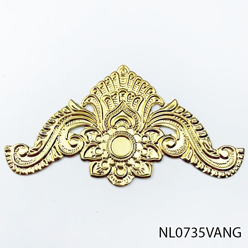 1 phiến làm kim quan hoạ tiết đôn hoàng 56*104mm nguyên liệu làm trâm làm trang sức cổ trang