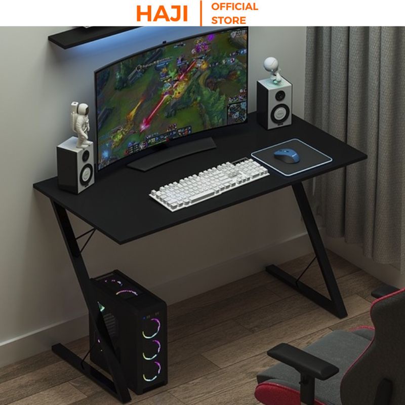Bàn gaming tạo cảm hứng khung chân sắt chữ Z chống rung lắc kiểu dáng cá tính HAJI C57