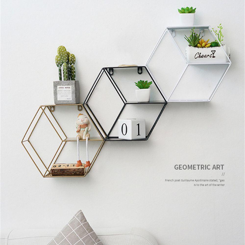 LET Khung Lưới Treo Tường Hình Lục Giác Trang Trí Phòng Khách