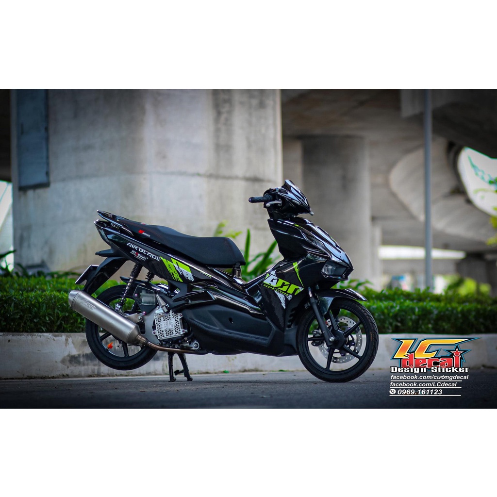 TEM RỜI mẫu ADN Special Edition xanh lá cho AirBlade Ab đen - mẫu mới cực hot
